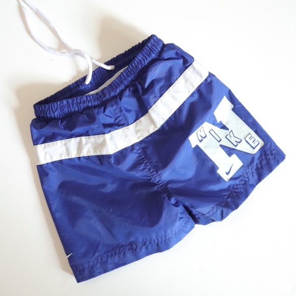 Vintage 90-00s Nike Navy Swim Trunk / Youth S, 4Y - Picture 1 of 6